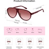 image:imageSOJOS Oversized Aviator Polarized Round Sunglasses Womens Men SJ2726  Retro trendy UV400 protection lenses driving outdoor activitiesRedRed Grading