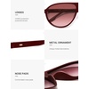 image:imageSOJOS Oversized Aviator Polarized Round Sunglasses Womens Men SJ2726  Retro trendy UV400 protection lenses driving outdoor activitiesRedRed Grading