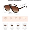 image:imageSOJOS Oversized Aviator Polarized Round Sunglasses Womens Men SJ2726  Retro trendy UV400 protection lenses driving outdoor activitiesTortoiseBrown Grading