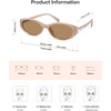 image:imageSOJOS Retro Oval Sunglasses for Women Men SJ2763  Trendy Narrow Chic UV400 SunniesBeigeBrown Lens