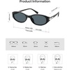 image:imageSOJOS Retro Oval Sunglasses for Women Men SJ2763  Trendy Narrow Chic UV400 SunniesBlackGrey Lens