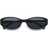 image:imageSOJOS Retro Oval Sunglasses for Women Men SJ2763  Trendy Narrow Chic UV400 SunniesBlackGrey Lens