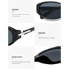 image:imageSOJOS Retro Oval Sunglasses for Women Men SJ2763  Trendy Narrow Chic UV400 SunniesBlackGrey Lens