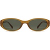 image:imageSOJOS Retro Oval Sunglasses for Women Men SJ2763  Trendy Narrow Chic UV400 SunniesOrangeGrey Lens