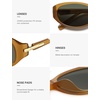 image:imageSOJOS Retro Oval Sunglasses for Women Men SJ2763  Trendy Narrow Chic UV400 SunniesOrangeGrey Lens