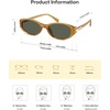 image:imageSOJOS Retro Oval Sunglasses for Women Men SJ2763  Trendy Narrow Chic UV400 SunniesOrangeGrey Lens