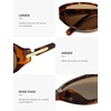 image:imageSOJOS Retro Oval Sunglasses for Women Men SJ2763  Trendy Narrow Chic UV400 SunniesTortoiseBrown Lens