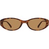image:imageSOJOS Retro Oval Sunglasses for Women Men SJ2763  Trendy Narrow Chic UV400 SunniesTortoiseBrown Lens