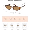 image:imageSOJOS Retro Oval Sunglasses for Women Men SJ2763  Trendy Narrow Chic UV400 SunniesTortoiseBrown Lens