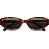 image:imageSOJOS Retro Oval Sunglasses for Women Men SJ2763  Trendy Narrow Chic UV400 SunniesTortoiseGrey Lens
