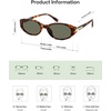 image:imageSOJOS Retro Oval Sunglasses for Women Men SJ2763  Trendy Narrow Chic UV400 SunniesTortoiseGrey Lens