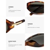 image:imageSOJOS Retro Oval Sunglasses for Women Men SJ2763  Trendy Narrow Chic UV400 SunniesTortoiseGrey Lens