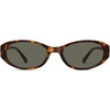 image:imageSOJOS Retro Oval Sunglasses for Women Men SJ2763  Trendy Narrow Chic UV400 SunniesTortoiseGrey Lens