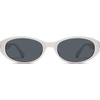 image:imageSOJOS Retro Oval Sunglasses for Women Men SJ2763  Trendy Narrow Chic UV400 SunniesWhiteGrey Lens