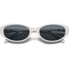 image:imageSOJOS Retro Oval Sunglasses for Women Men SJ2763  Trendy Narrow Chic UV400 SunniesWhiteGrey Lens