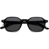 image:imageSOJOS Retro Square Polarized Sunglasses Womens Men SJ2674  Trendy 70s Thin Slim Shades Sunnies For Daily Wear Travel Beach Outdoor AccessoriesBlack Frame Grey Lens