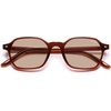 image:imageSOJOS Retro Square Polarized Sunglasses Womens Men SJ2674  Trendy 70s Thin Slim Shades Sunnies For Daily Wear Travel Beach Outdoor AccessoriesBrown Frame Brown Lens