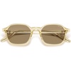 image:imageSOJOS Retro Square Polarized Sunglasses Womens Men SJ2674  Trendy 70s Thin Slim Shades Sunnies For Daily Wear Travel Beach Outdoor AccessoriesChampagne Frame Brown Lens