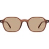 image:imageSOJOS Retro Square Polarized Sunglasses Womens Men SJ2674  Trendy 70s Thin Slim Shades Sunnies For Daily Wear Travel Beach Outdoor AccessoriesClear Brown Frame Brown Lens