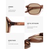 image:imageSOJOS Retro Square Polarized Sunglasses Womens Men SJ2674  Trendy 70s Thin Slim Shades Sunnies For Daily Wear Travel Beach Outdoor AccessoriesClear Brown Frame Brown Lens