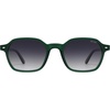 image:imageSOJOS Retro Square Polarized Sunglasses Womens Men SJ2674  Trendy 70s Thin Slim Shades Sunnies For Daily Wear Travel Beach Outdoor AccessoriesGreen Frame Grey Gradinglens