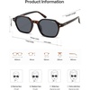image:imageSOJOS Retro Square Polarized Sunglasses Womens Men SJ2674  Trendy 70s Thin Slim Shades Sunnies For Daily Wear Travel Beach Outdoor AccessoriesTortoise Frame Grey Lens