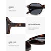 image:imageSOJOS Retro Square Polarized Sunglasses Womens Men SJ2674  Trendy 70s Thin Slim Shades Sunnies For Daily Wear Travel Beach Outdoor AccessoriesTortoise Frame Grey Lens
