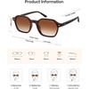 image:imageSOJOS Retro Square Polarized Sunglasses Womens Men SJ2674  Trendy 70s Thin Slim Shades Sunnies For Daily Wear Travel Beach Outdoor AccessoriesTortoise Frame Brown Grading Lens