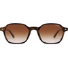 image:imageSOJOS Retro Square Polarized Sunglasses Womens Men SJ2674  Trendy 70s Thin Slim Shades Sunnies For Daily Wear Travel Beach Outdoor AccessoriesTortoise Frame Brown Grading Lens