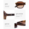 image:imageSOJOS Retro Square Polarized Sunglasses Womens Men SJ2674  Trendy 70s Thin Slim Shades Sunnies For Daily Wear Travel Beach Outdoor AccessoriesTortoise Frame Brown Grading Lens