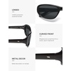 image:imageSOJOS Trendy Oval Sunglasses for Women Men Ladies Shades SJ2700  Wrap Around Y2K Designer UV400 Sun GlassesBlackGrey Lens