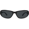 image:imageSOJOS Trendy Oval Sunglasses for Women Men Ladies Shades SJ2700  Wrap Around Y2K Designer UV400 Sun GlassesBlackGrey Lens