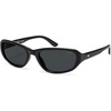image:imageSOJOS Trendy Oval Sunglasses for Women Men Ladies Shades SJ2700  Wrap Around Y2K Designer UV400 Sun GlassesBlackGrey Lens