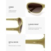 image:imageSOJOS Trendy Oval Sunglasses for Women Men Ladies Shades SJ2700  Wrap Around Y2K Designer UV400 Sun GlassesBrownGrading Brown