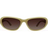 image:imageSOJOS Trendy Oval Sunglasses for Women Men Ladies Shades SJ2700  Wrap Around Y2K Designer UV400 Sun GlassesBrownGrading Brown