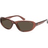 image:imageSOJOS Trendy Oval Sunglasses for Women Men Ladies Shades SJ2700  Wrap Around Y2K Designer UV400 Sun GlassesPink BrownBrown