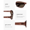 image:imageSOJOS Trendy Oval Sunglasses for Women Men Ladies Shades SJ2700  Wrap Around Y2K Designer UV400 Sun GlassesPink BrownBrown