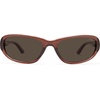 image:imageSOJOS Trendy Oval Sunglasses for Women Men Ladies Shades SJ2700  Wrap Around Y2K Designer UV400 Sun GlassesPink BrownBrown
