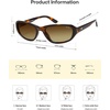 image:imageSOJOS Trendy Oval Sunglasses for Women Men Ladies Shades SJ2700  Wrap Around Y2K Designer UV400 Sun GlassesYellow TortoiseGrading Brown
