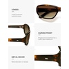 image:imageSOJOS Trendy Oval Sunglasses for Women Men Ladies Shades SJ2700  Wrap Around Y2K Designer UV400 Sun GlassesYellow TortoiseGrading Brown