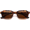 image:imageSOJOS Trendy Rectangle TR90 Polarized Sunglasses for Women Men SJ2711  Unisex design lightweight flexible frame UV400 protection scratch resistant lenses driving fishing golf outdoor activitiesAmberBrown