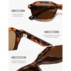 image:imageSOJOS Trendy Rectangle TR90 Polarized Sunglasses for Women Men SJ2711  Unisex design lightweight flexible frame UV400 protection scratch resistant lenses driving fishing golf outdoor activitiesAmberBrown