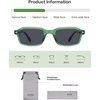 image:imageSOJOS Trendy Rectangle TR90 Polarized Sunglasses for Women Men SJ2711  Unisex design lightweight flexible frame UV400 protection scratch resistant lenses driving fishing golf outdoor activitiesGreenGrey