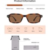 image:imageSOJOS Trendy Rectangle TR90 Polarized Sunglasses for Women Men SJ2711  Unisex design lightweight flexible frame UV400 protection scratch resistant lenses driving fishing golf outdoor activitiesBrownBrown