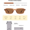 image:imageSOJOS Trendy Rectangle TR90 Polarized Sunglasses for Women Men SJ2711  Unisex design lightweight flexible frame UV400 protection scratch resistant lenses driving fishing golf outdoor activitiesClear BrownBrown