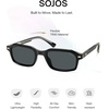 image:imageSOJOS Trendy Rectangle TR90 Polarized Sunglasses for Women Men SJ2711  Unisex design lightweight flexible frame UV400 protection scratch resistant lenses driving fishing golf outdoor activitiesBlackGrey