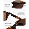 image:imageSOJOS Trendy Rectangle TR90 Polarized Sunglasses for Women Men SJ2711  Unisex design lightweight flexible frame UV400 protection scratch resistant lenses driving fishing golf outdoor activitiesBrownBrown