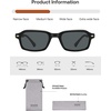 image:imageSOJOS Trendy Rectangle TR90 Polarized Sunglasses for Women Men SJ2711  Unisex design lightweight flexible frame UV400 protection scratch resistant lenses driving fishing golf outdoor activitiesBlackGrey