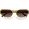 image:imageSOJOS Trendy Oval Sunglasses for Women Men Ladies Shades SJ2700  Wrap Around Y2K Designer UV400 Sun GlassesBrownGrading Brown