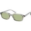image:imageSOJOS Trendy Rectangle TR90 Polarized Sunglasses for Women Men SJ2711  Unisex design lightweight flexible frame UV400 protection scratch resistant lenses driving fishing golf outdoor activitiesClear GreyGreen